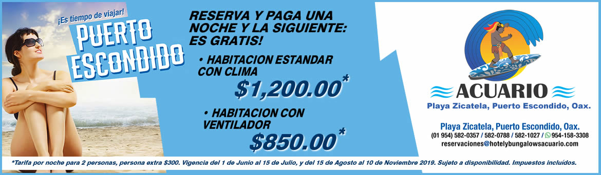 Promo Hotel Bungalows Acuario